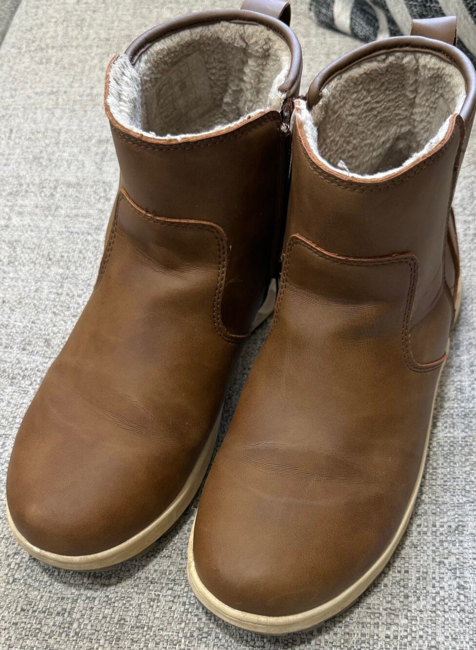 Khombu Faux Fur Lined Waterproof Winter Boots Brown Size 8